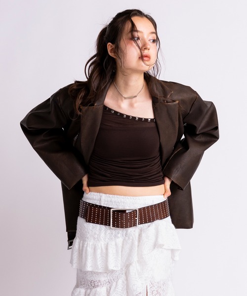 ACLENT テーラードジャケット　ブラック ACLENT｜アクレントのジャケット/アウター（ブラック/黒色系）通販