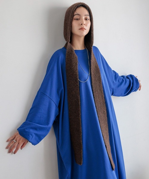 LOWRYS FARM（ローリーズファーム）の「フードマフラー　580775（マフラー・レディース・ブラック/チャコールグレー/ブラウン・FREE）」の19枚目の写真