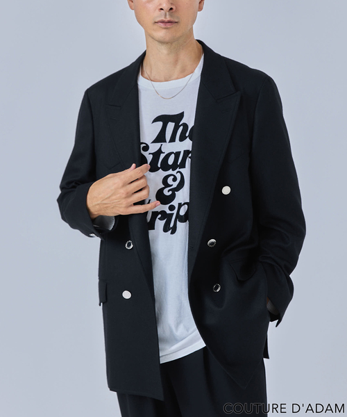 クチュールドアダムダブルブレストジャケット+スラックセット★A25411 クチュールドアダムダブルブレストジャケット+スラックセット