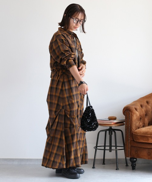 cepo(セポ)の「〈セットアップ対応〉チェックシャツドロストジャケット(シャツ/ブラウス・レディース・ブラック系/イエロー系・M)」の13枚目の写真
