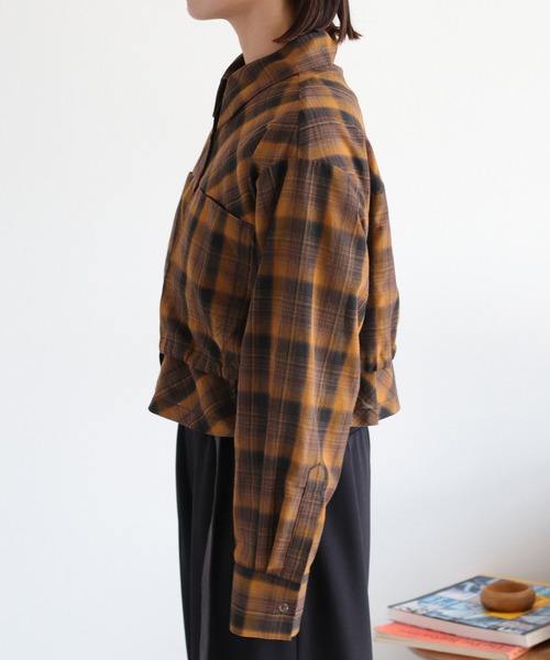 cepo(セポ)の「〈セットアップ対応〉チェックシャツドロストジャケット(シャツ/ブラウス・レディース・ブラック系/イエロー系・M)」の21枚目の写真