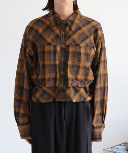 cepo(セポ)の「〈セットアップ対応〉チェックシャツドロストジャケット(シャツ/ブラウス・レディース・ブラック系/イエロー系・M)」の20枚目の写真
