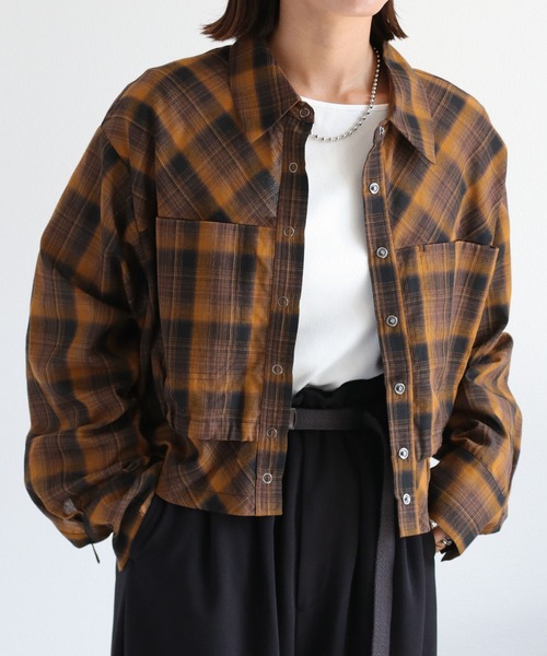 【新品同様】ボッテガヴェネタ　シャツ　胸ポケット　サファリシャツ　ブラウン　36 Foxfire（フォックスファイヤー）の「Foxfire/フォックスファイヤー