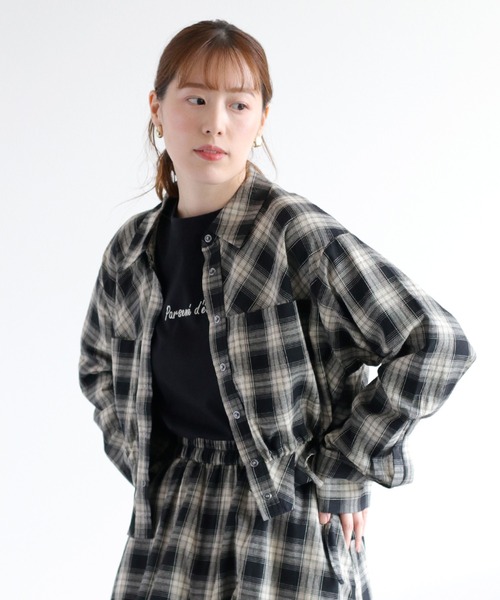 セール】〈セットアップ対応〉チェックシャツドロストジャケット