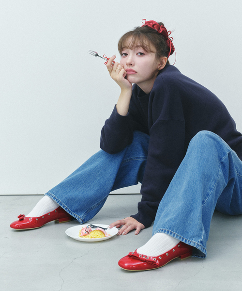 WEB限定》SAKURA SAIGA×Le decore / ル デコレ eyelet ballerina