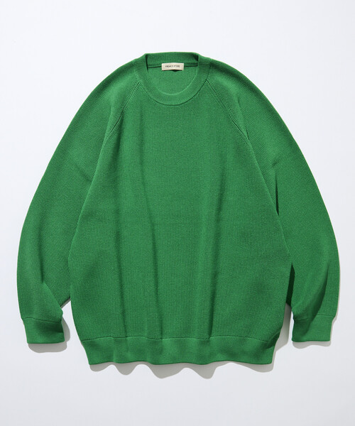 セール】限定展開 リラックスフィット 片畦編み クルーネック ニット