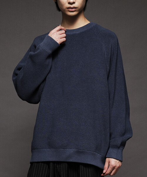 セール】限定展開 リラックスフィット 片畦編み クルーネック ニット