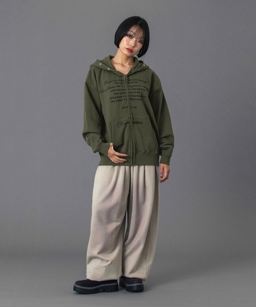 X-girl（エックスガール）の「SPRAY PRINT BALLOON SWEAT PANTS（スウェットパンツ・レディース・アッシュ/チャコール/ベージュ・S/M）」の12枚目の写真