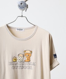 リラックマアウトドア プリント裾バルーン半袖Tシャツ