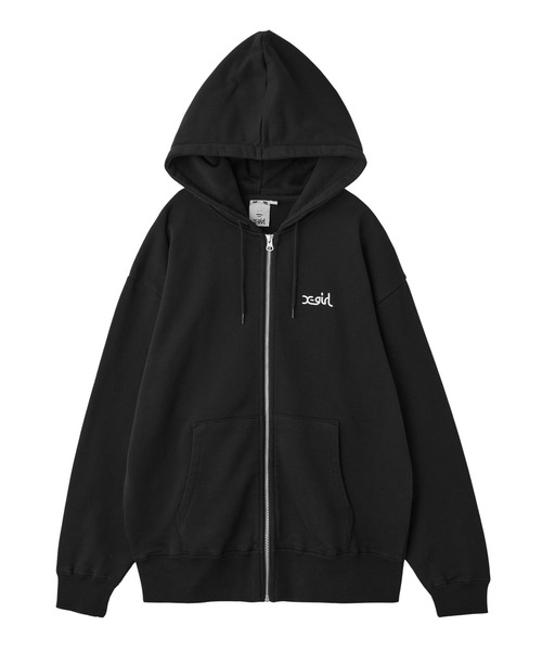 X-girl（エックスガール）の「FACE PATCH AND LOGO ZIP UP SWEAT