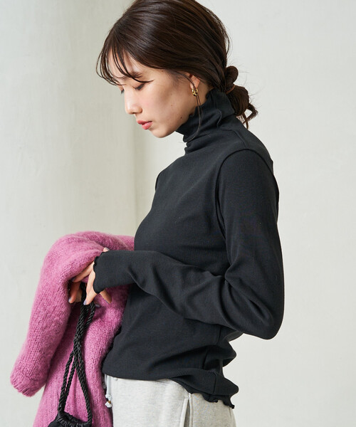 セール】限定展開 Ginger メロー タートル ロング スリーブ トップス