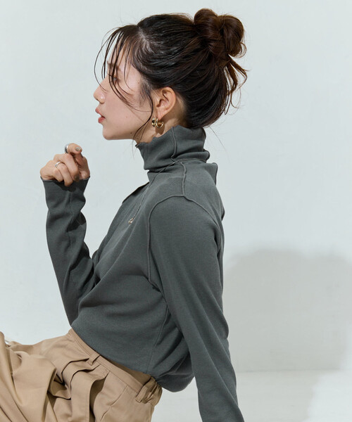 セール】限定展開 Ginger メロー タートル ロング スリーブ トップス