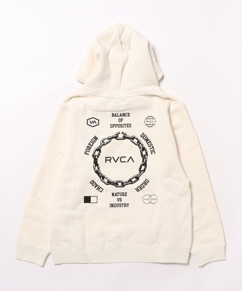 RVCA(ルーカ)の「RVCA/ルーカ METAL URGY HD キッズ パーカー BF046-007(パーカー・キッズ・スミクロ/ホワイト・130cm/140cm/150cm/160cm)」の3枚目の写真
