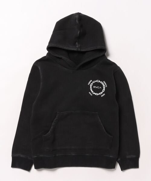 RVCA(ルーカ)の「RVCA/ルーカ METAL URGY HD キッズ パーカー BF046-007(パーカー・キッズ・スミクロ/ホワイト・130cm/140cm/150cm/160cm)」の4枚目の写真