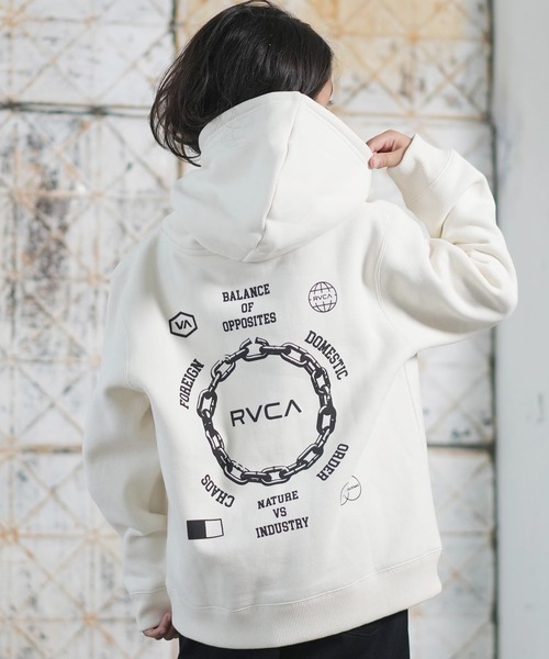 RVCA(ルーカ)の「RVCA/ルーカ METAL URGY HD キッズ パーカー BF046-007(パーカー・キッズ・スミクロ/ホワイト・130cm/140cm/150cm/160cm)」の19枚目の写真