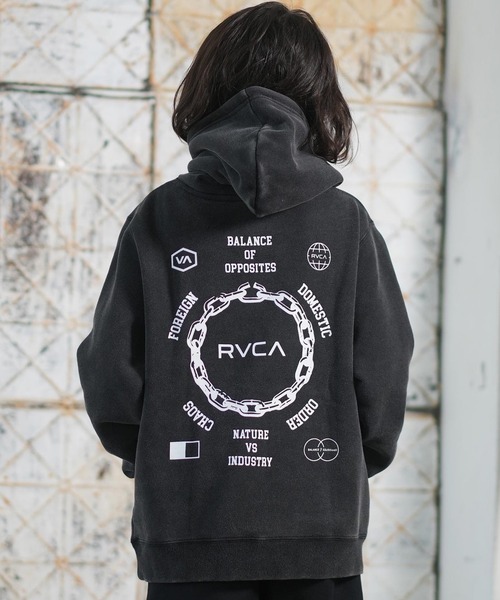 RVCA(ルーカ)の「RVCA/ルーカ METAL URGY HD キッズ パーカー BF046-007(パーカー・キッズ・スミクロ/ホワイト・130cm/140cm/150cm/160cm)」の13枚目の写真
