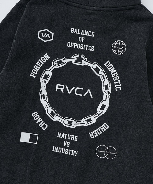 RVCA(ルーカ)の「RVCA/ルーカ METAL URGY HD キッズ パーカー BF046-007(パーカー・キッズ・スミクロ/ホワイト・130cm/140cm/150cm/160cm)」の7枚目の写真