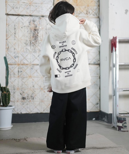 RVCA(ルーカ)の「RVCA/ルーカ METAL URGY HD キッズ パーカー BF046-007(パーカー・キッズ・スミクロ/ホワイト・130cm/140cm/150cm/160cm)」の17枚目の写真