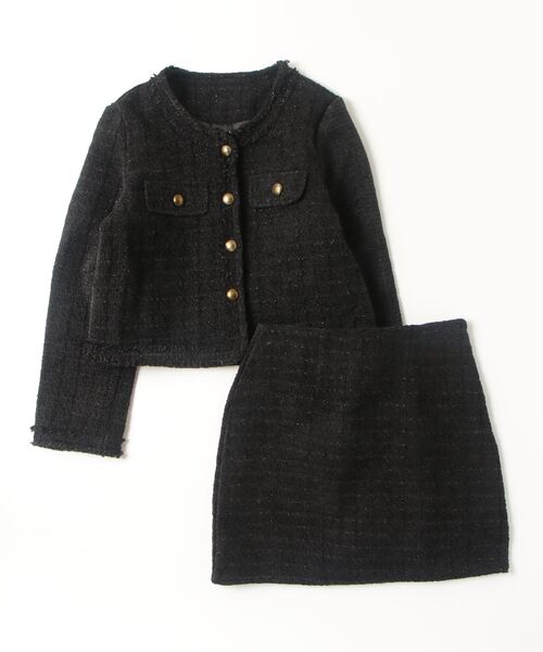セール】フリンジツイードジャケットセットアップ（セットアップ
