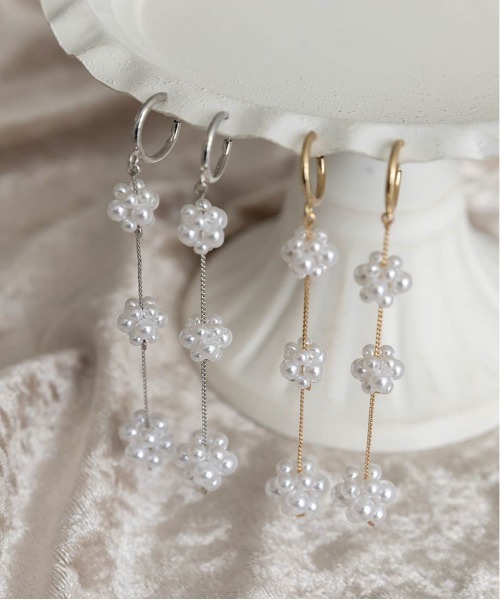RANDA(ランダ)の「パールボールイヤリング(イヤリング・レディース・ゴールド/シルバー・FREE)」の3枚目の写真