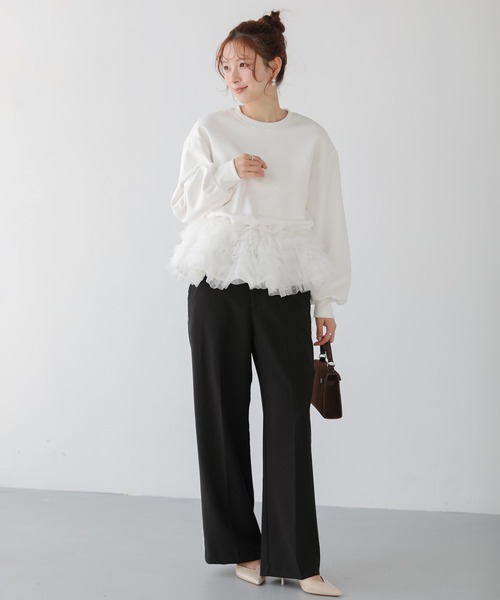 ミルフィーユフリルスウェット（スウェット）｜Fit more（フィットモア