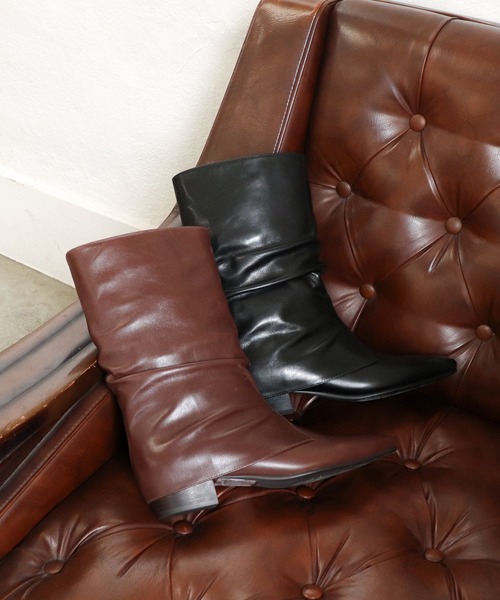 cava cava（サヴァサヴァ）の「防滑│ウェスタンカバーブーツ　7420211（ブーツ・レディース・ブラック/ダークブラウン・22.5cm/23cm/23.5cm/24cm/24.5cm）」の2枚目の写真