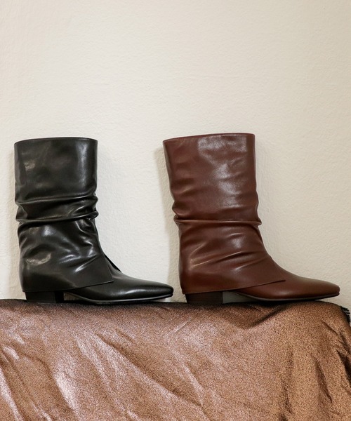 cava cava（サヴァサヴァ）の「防滑│ウェスタンカバーブーツ　7420211（ブーツ・レディース・ブラック/ダークブラウン・22.5cm/23cm/23.5cm/24cm/24.5cm）」の7枚目の写真