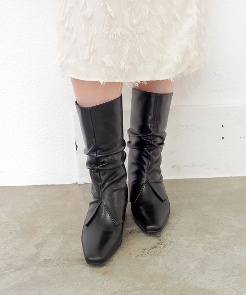 cava cava（サヴァサヴァ）の「防滑│ウェスタンカバーブーツ　7420211（ブーツ・レディース・ブラック/ダークブラウン・22.5cm/23cm/23.5cm/24cm/24.5cm）」の9枚目の写真