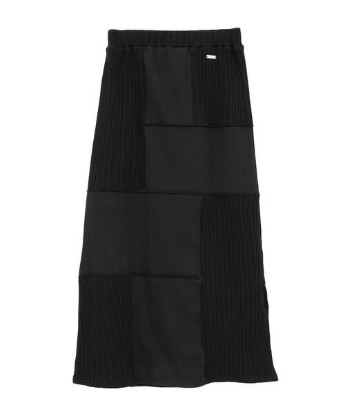 CONVERSE TOKYO(コンバーストウキョウ)の「【HL】PATCHWORK RIB SKIRT(スカート・レディース・ブラウン/ブラック・FREE)」の2枚目の写真