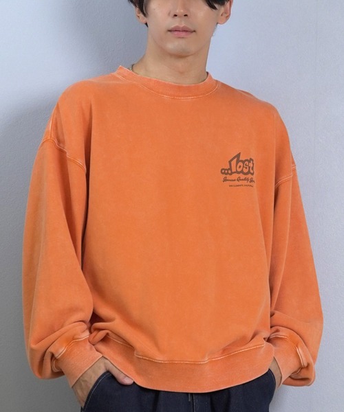 lost（ロスト）の「【限定】lost/ロスト トレーナー/スウェット バックプリント L25F-1102（スウェット・メンズ・ブラック/ブルー/オレンジ・M/L/XL）」の3枚目の写真
