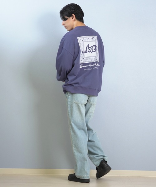 lost（ロスト）の「【限定】lost/ロスト トレーナー/スウェット バックプリント L25F-1102（スウェット・メンズ・ブラック/ブルー/オレンジ・M/L/XL）」の19枚目の写真