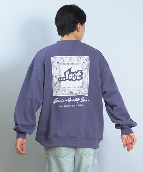 lost（ロスト）の「【限定】lost/ロスト トレーナー/スウェット バックプリント L25F-1102（スウェット・メンズ・ブラック/ブルー/オレンジ・M/L/XL）」の16枚目の写真