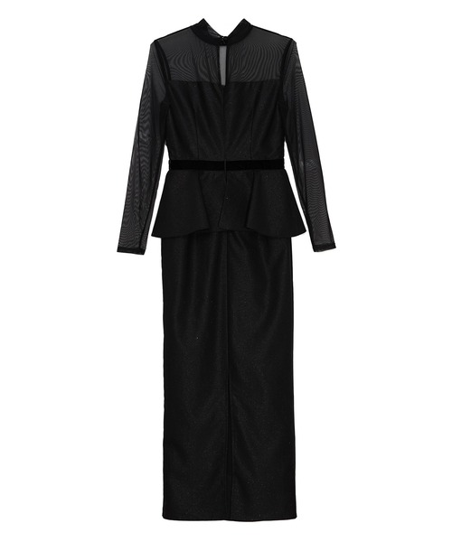 Leja(レジャ)の「【LEJA LUXE】2WAYチュールペプラムベロアグローブIラインドレスワンピース2点セット美脚効果結婚式 パーティードレス 成人式 二次会 同窓会 お呼ばれ オケージョン 20代 30代(ドレス・レディース・ブラック・SMALL/MEDIUM/LARGE)」の13枚目の写真
