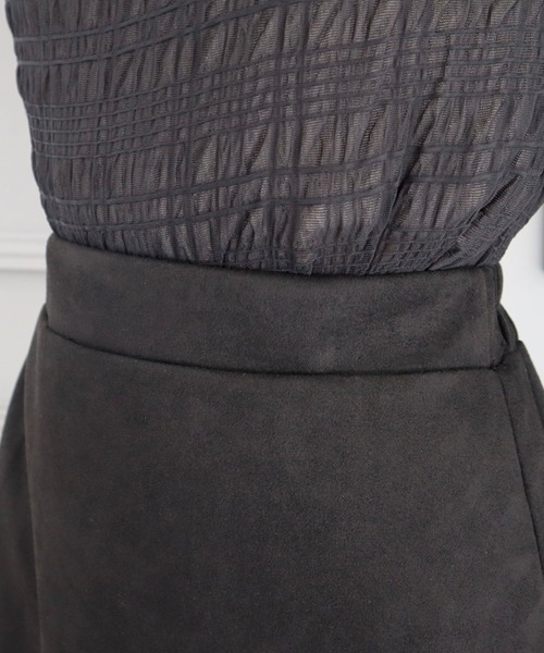 CECIL McBEE（セシルマクビー）の「スエードポンチティアードフレアスカート（スカート・レディース・ブラック・LARGE/MEDIUM）」の7枚目の写真