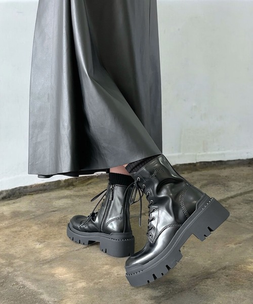 ASH（アッシュ）の「ASH/アッシュ【NOAH】厚底レースアップブーツ コンバット ボリューム 6cmヒール（ブーツ・レディース・ブラック/ブラウン・39/37/36）」の13枚目の写真