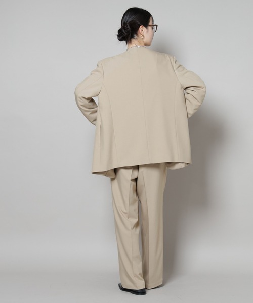 ナノユニバース　ノーカラージャケット　パンツ　セットアップ NANO universe（ナノユニバース）の「LB.04/ノーカラー