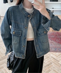 DIESEL フリンジデニムジャケット DIESEL ディーゼル デニムジャケット メンズ GR8(グレイト