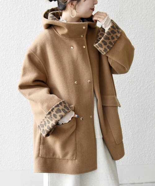 SHIPS any リバー フード Aライン ミドル コート SHIPS any: リバー フーデッド Aライン ミドル コート（その他アウター