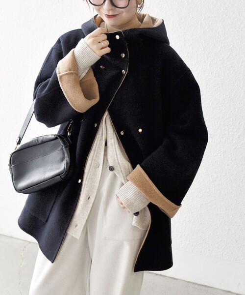 ★新品未使用タグ付き★ シップスエニィ コート ジャケット ミドルコート 36 セール】SHIPS any: リバー フーデッド Aライン ミドル コート（その他