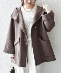 リバー フーデッド Aライン ミドル コート