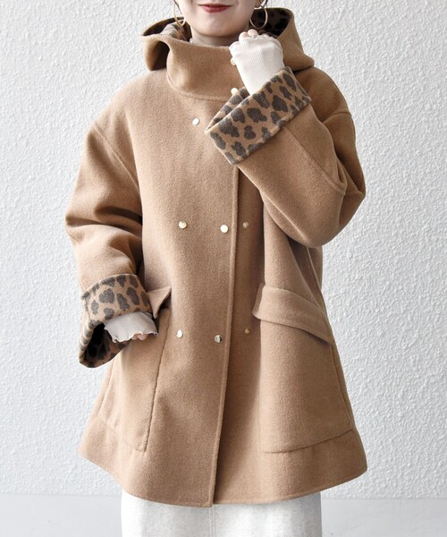 SHIPS any: リバー フーデッド Aライン ミドル コート（その他アウター