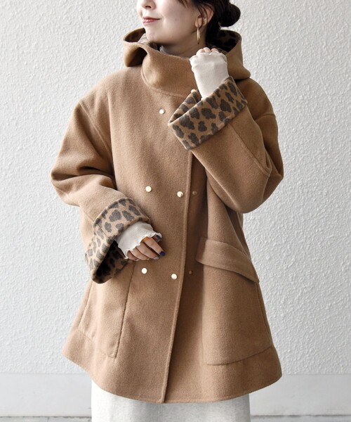 セール】SHIPS any: リバー フーデッド Aライン ミドル コート（その他