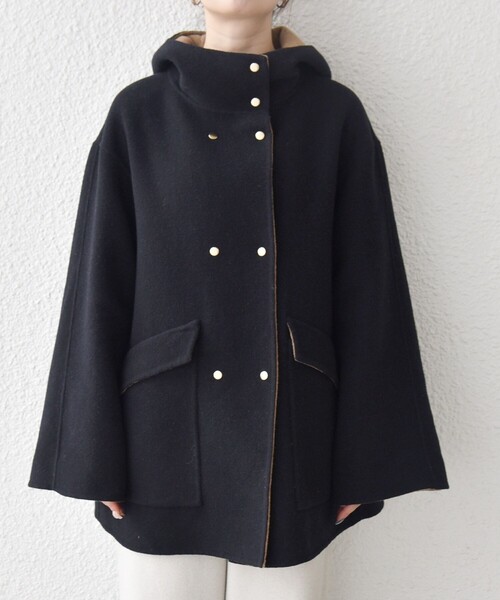 SHIPS any: リバー フーデッド Aライン ミドル コート（その他アウター