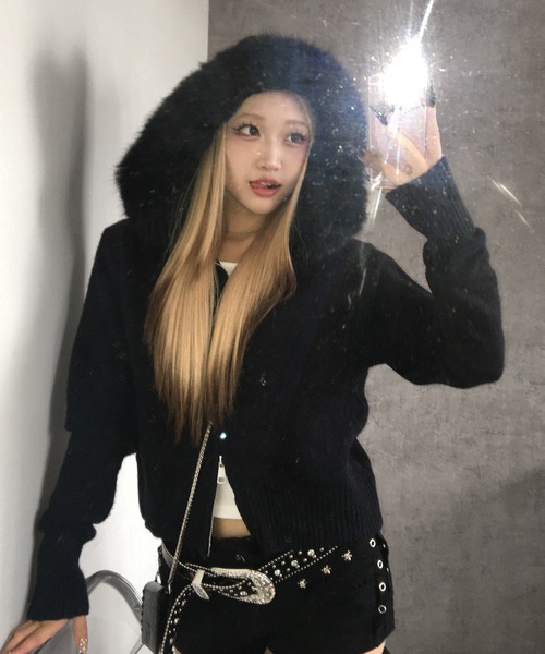 セール】【25年秋冬新作】【ファー取り外し可能】フェイクファー