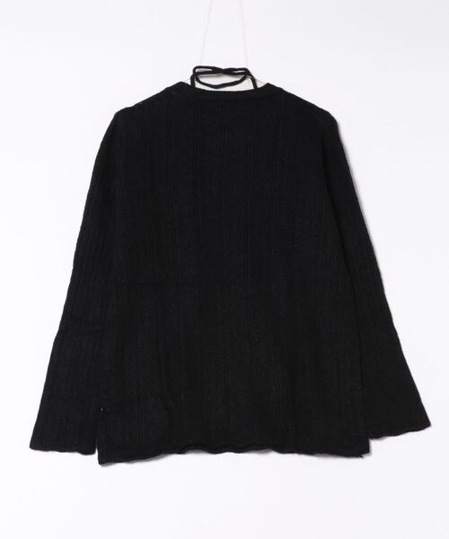Lace Ladies(レースレディース)の「透かし編み ウエストリボン チュニック丈 ニット プルオーバー(ニット/セーター・レディース・ベージュ/ブラック/アイボリー/チャコールグレー・FREE)」の5枚目の写真