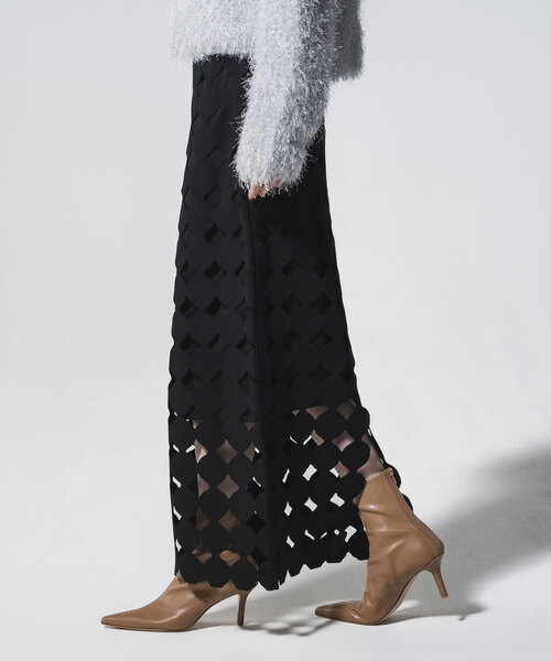 Noble（ノーブル）の「《追加》ドットモチーフニットスカート