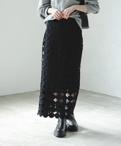 Nobleドットモチーフニットスカート Noble（ノーブル）の「《追加》ドットモチーフニットスカート