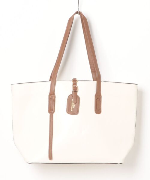 florist（フローリスト）の「レザータッチアシメハンドルトートバッグ/ビジネスバッグ（ビジネスバッグ・レディース・ベージュ/ブラック/オフホワイト/キャメル/ブルーグリーン/モカ・FREE）」の11枚目の写真