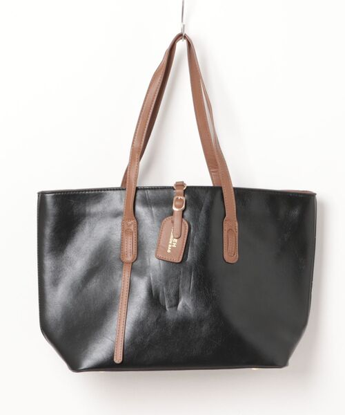 florist（フローリスト）の「レザータッチアシメハンドルトートバッグ/ビジネスバッグ（ビジネスバッグ・レディース・ベージュ/ブラック/オフホワイト/キャメル/ブルーグリーン/モカ・FREE）」の15枚目の写真