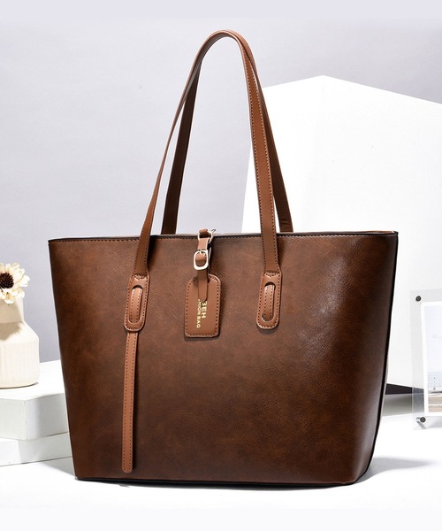 florist（フローリスト）の「レザータッチアシメハンドルトートバッグ/ビジネスバッグ（ビジネスバッグ・レディース・ベージュ/ブラック/オフホワイト/キャメル/ブルーグリーン/モカ・FREE）」の12枚目の写真